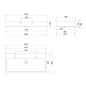 Sapho Toridi - Double lavabo 101 x 47 cm, avec trop-plein, 2 trous pour batterie, noir mat TU0222B Sapho Toridi - Double lavabo 101 x 47 cm, avec trop-plein, 2 trous pour batterie, noir mat TU0222B