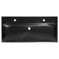 Sapho Toridi - Double lavabo 101 x 47 cm, avec trop-plein, 2 trous pour batterie, noir mat TU0222B Sapho Toridi - Double lavabo 101 x 47 cm, avec trop-plein, 2 trous pour batterie, noir mat TU0222B