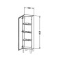 Duravit L-Cube - Armoire 1320x400x243 mm, gauche, blanc brillant LC1168L2222 Duravit L-Cube - Armoire 1320x400x243 mm, gauche, blanc brillant LC1168L2222