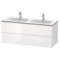 Duravit L-Cube - Meuble sous lavabo 550x1290x481 mm, 2 tiroirs, blanc brillant LC625802222 Duravit L-Cube - Meuble sous lavabo 550x1290x481 mm, 2 tiroirs, blanc brillant LC625802222
