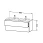 Duravit L-Cube - Meuble sous lavabo 550x1290x481 mm, 2 tiroirs, blanc brillant LC625802222 Duravit L-Cube - Meuble sous lavabo 550x1290x481 mm, 2 tiroirs, blanc brillant LC625802222