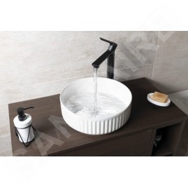 Sapho Isvea - Vasque à poser, diamètre 36 cm, sans trop-plein, blanc 10NF66036