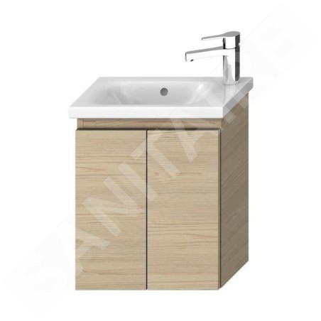 Jika Mio - Meuble pour lavabo asymétrique, frêne H40J7112003421