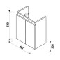 Jika Mio - Meuble pour lavabo asymétrique, blanc H40J7112005001 Jika Mio - Meuble pour lavabo asymétrique, blanc H40J7112005001