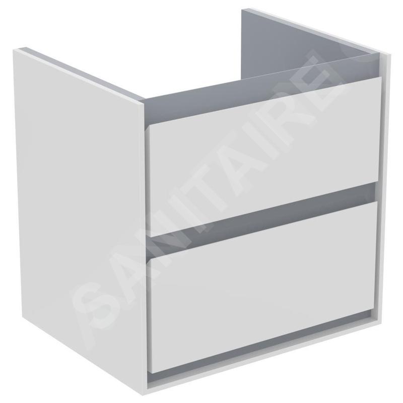 Ideal Standard Connect Air - Petite armoire lavabo 530x409x517 mm, laque blanche brillante/grise claire mate E1606KN Ideal Standard Connect Air - Petite armoire lavabo 530x409x517 mm, laque blanche brillante/grise claire mate E1606KN