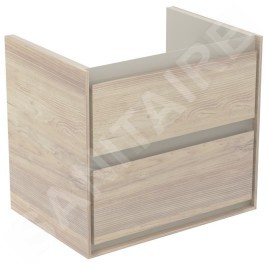 Ideal Standard Connect Air - Petite armoire lavabo 580x409x517 mm, bois clair/laque brune claire mate E1605UK