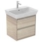 Ideal Standard Connect Air - Petite armoire lavabo 530x409x517 mm, bois clair/laque brune claire mate E1606UK