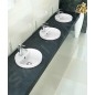Sapho Lavabos - Lavabo, diamètre 38 cm, avec trop-plein, trou pour robinetterie, blanc TU0652 Sapho Lavabos - Lavabo, diamètre 38 cm, avec trop-plein, trou pour robinetterie, blanc TU0652