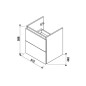 Jika Mio-N - Meuble pour lavabo 515x588x448 mm, blanc H40J7134015001 Jika Mio-N - Meuble pour lavabo 515x588x448 mm, blanc H40J7134015001