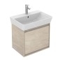 Ideal Standard Connect Air - Petite armoire sous lavabo Cube 500 mm, pin clair/laque brune claire mate E0842UK