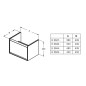 Ideal Standard Connect Air - Petite armoire sous lavabo Cube 500 mm,brun mat/brun clair mat E0842VY Ideal Standard Connect Air - Petite armoire sous lavabo Cube 500 mm,brun mat/brun clair mat E0842VY
