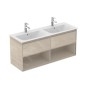 Ideal Standard Connect Air - Petite armoire sous double lavabo 1.200 mm, bois clair/laque brune claire mate E0829UK Ideal Standard Connect Air - Petite armoire sous double lavabo 1.200 mm, bois clair/laque brune claire mate E0829UK