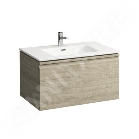 Laufen Pro S - Meuble avec lavabo, 800x500 mm, chêne clair H8609644791041