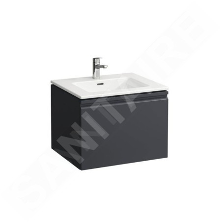 Laufen Pro S - Meuble avec lavabo, 600x500 mm, graphite H8609624801041