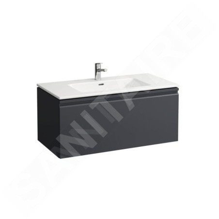Laufen Pro S - Meuble avec lavabo, 1000x500 mm, 1 tiroirs, graphite H8609664801041