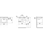 Laufen Pro S - Meuble avec lavabo, 600x500 mm, wengé H8609624231041 Laufen Pro S - Meuble avec lavabo, 600x500 mm, wengé H8609624231041
