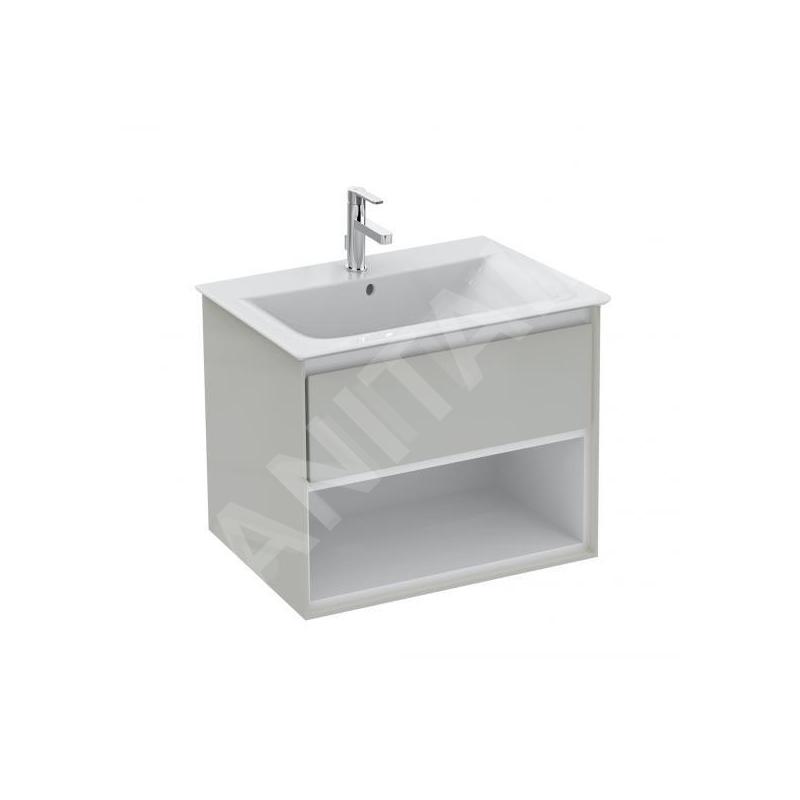Ideal Standard Connect Air - Petite armoire sous lavabo, 600x440x517 mm, gris clair brillant/blanc mat E0826EQ Ideal Standard Connect Air - Petite armoire sous lavabo, 600x440x517 mm, gris clair brillant/blanc mat E0826EQ