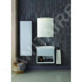 Ideal Standard Connect Air - Petite armoire sous lavabo, 600x440x517 mm, blanc brillant/gris clair mat E0826KN