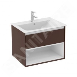 Ideal Standard Connect Air - Petite armoire sous lavabo, 600x440x517 mm, brun mat/blanc mat E0826VY