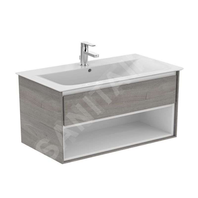 Ideal Standard Connect Air - Petite armoire sous lavabo, 1.000x440x517 mm, décor : chêne gris/blanc mat E0828PS Ideal Standard Connect Air - Petite armoire sous lavabo, 1.000x440x517 mm, décor : chêne gris/blanc mat E0828PS