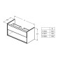 Ideal Standard Connect Air - Petite armoire sous lavabo, 1.000x440x517 mm, décor : chêne gris/blanc mat E0828PS Ideal Standard Connect Air - Petite armoire sous lavabo, 1.000x440x517 mm, décor : chêne gris/blanc mat E0828PS