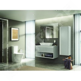 Ideal Standard Connect Air - Petite armoire sous lavabo, 1.000x440x517 mm, brun mat/blanc mat E0828VY