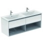 Ideal Standard Connect Air - Meuble sous double-lavabo, 1300x440x517 mm, blanc brillant/gris clair mat E0831KN Ideal Standard Connect Air - Meuble sous double-lavabo, 1300x440x517 mm, blanc brillant/gris clair mat E0831KN