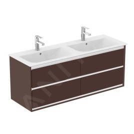 Ideal Standard Connect Air - Meuble sous double-lavabo, 1300x440x517 mm, brun mat / blanc mat E0824VY