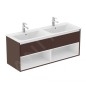 Ideal Standard Connect Air - Meuble sous double-lavabo, 1300x440x517 mm, brun mat / blanc mat E0831VY Ideal Standard Connect Air - Meuble sous double-lavabo, 1300x440x517 mm, brun mat / blanc mat E0831VY