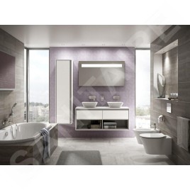 Ideal Standard Connect Air - Meuble sous double-lavabo, 1300x440x517 mm, brun mat / blanc mat E0831VY
