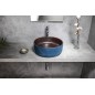Sapho Priori - Lavabo pour plan de travail, diamètre 41 cm, sans trop-plein, brun/bleu PI033 Sapho Priori - Lavabo pour plan de travail, diamètre 41 cm, sans trop-plein, brun/bleu PI033