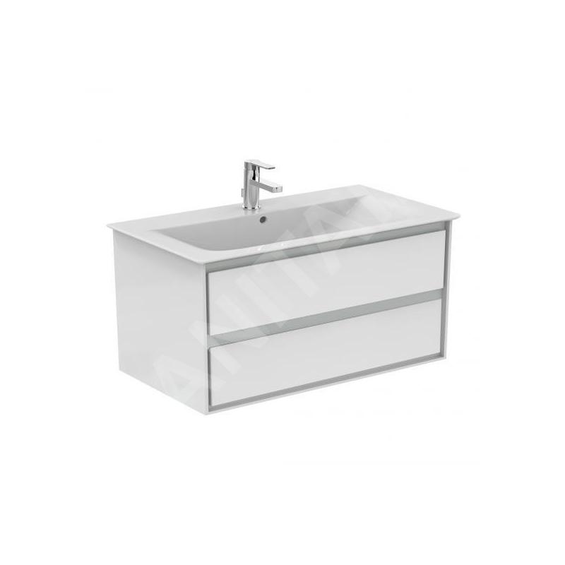 Ideal Standard Connect Air - Petite armoire sous lavabo, 1.000x440x517 mm, blanc brillant/gris clair mat E0821KN Ideal Standard Connect Air - Petite armoire sous lavabo, 1.000x440x517 mm, blanc brillant/gris clair mat E0821KN