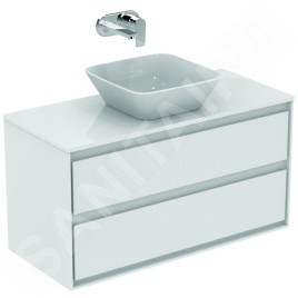 Ideal Standard Connect Air - Petite armoire sous lavabo, 1.000x440x517 mm, blanc brillant/blanc mat E0821B2