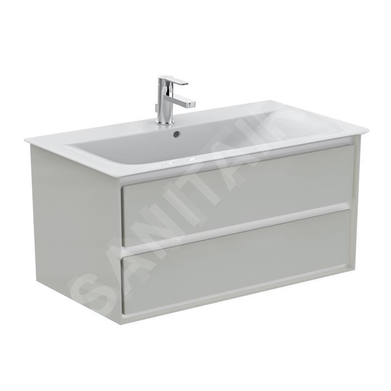 Ideal Standard Connect Air - Petite armoire sous lavabo, 1.000x440x517 mm, gris clair brillant/blanc mat E0821EQ Ideal Standard Connect Air - Petite armoire sous lavabo, 1.000x440x517 mm, gris clair brillant/blanc mat E0821EQ