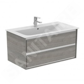 Ideal Standard Connect Air - Petite armoire sous lavabo, 1.000x440x517 mm, décor : chêne gris/blanc mat E0821PS