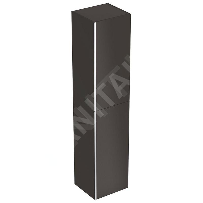 Geberit Acanto - Colonne haute 1730x380 mm, deux portes, noir 500.619.16.1
