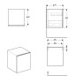 Geberit Acanto - Meuble latéral 450x520 mm avec tiroirs, lave 500.618.JK.2