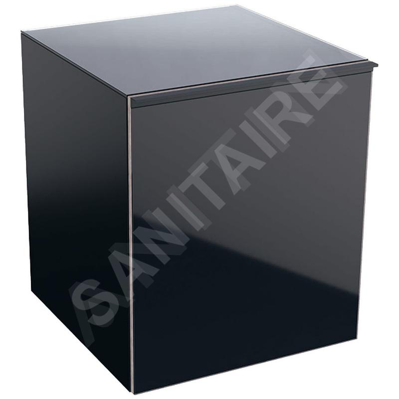 Geberit Acanto - Meuble latéral 450x520 mm avec tiroirs, noir 500.618.16.1