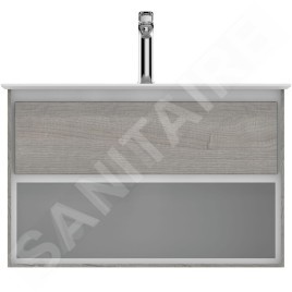 Ideal Standard Connect Air - Petite armoire sous lavabo, 800x440x517 mm, décor : chêne gris/blanc mat E0827PS
