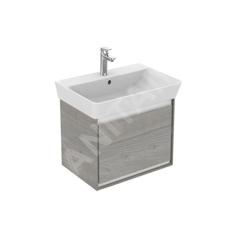 Ideal Standard Connect Air - Petite armoire sous lavabo Cube 550 mm, 480x409x400 mm, décor : chêne gris/blanc mat E0844PS Ideal Standard Connect Air - Petite armoire sous lavabo Cube 550 mm, 480x409x400 mm, décor : chêne gris/blanc mat E0844PS