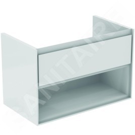 Ideal Standard Connect Air - Petite armoire sous lavabo, 800x440x517 mm, blanc brillant/blanc mat E0827B2
