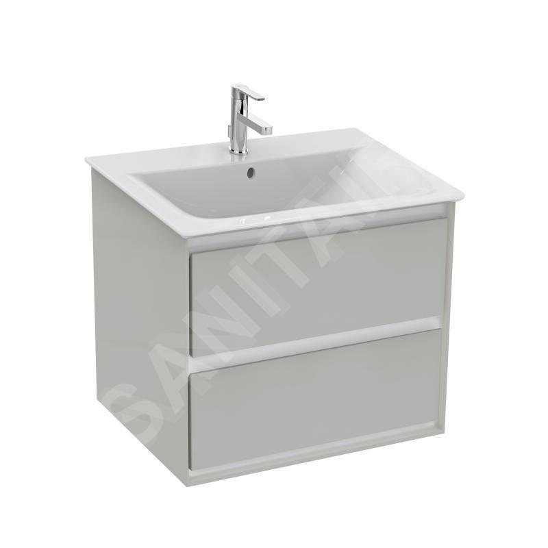 Ideal Standard Connect Air - Petite armoire sous lavabo, 600x440x517 mm, gris clair brillant/blanc mat E0818EQ Ideal Standard Connect Air - Petite armoire sous lavabo, 600x440x517 mm, gris clair brillant/blanc mat E0818EQ