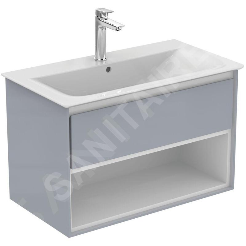 Ideal Standard Connect Air - Petite armoire sous lavabo, 800x440x517 mm, gris clair brillant/blanc mat E0827EQ Ideal Standard Connect Air - Petite armoire sous lavabo, 800x440x517 mm, gris clair brillant/blanc mat E0827EQ