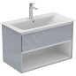 Ideal Standard Connect Air - Petite armoire sous lavabo, 800x440x517 mm, gris clair brillant/blanc mat E0827EQ Ideal Standard Connect Air - Petite armoire sous lavabo, 800x440x517 mm, gris clair brillant/blanc mat E0827EQ