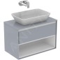 Ideal Standard Connect Air - Petite armoire sous lavabo, 800x440x517 mm, gris clair brillant/blanc mat E0827EQ Ideal Standard Connect Air - Petite armoire sous lavabo, 800x440x517 mm, gris clair brillant/blanc mat E0827EQ
