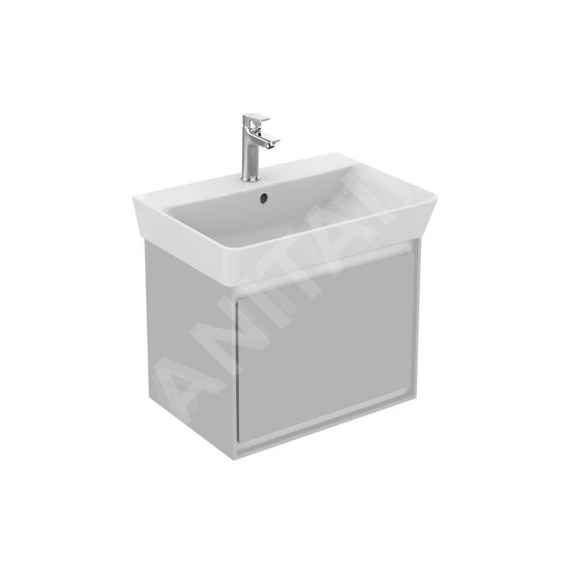 Ideal Standard Connect Air - Petite armoire sous lavabo Cube 550 mm, 480x409x400 mm, gris clair brillant/blanc mat E0844EQ Ideal Standard Connect Air - Petite armoire sous lavabo Cube 550 mm, 480x409x400 mm, gris clair brillant/blanc mat E0844EQ