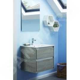 Ideal Standard Connect Air - Petite armoire sous lavabo, 600x440x517 mm, blanc brillant/gris clair mat E0818KN
