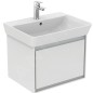 Ideal Standard Connect Air - Petite armoire sous lavabo Cube 600 mm, 530x409x400 mm, blanc brillant/gris clair mat E0846KN Ideal Standard Connect Air - Petite armoire sous lavabo Cube 600 mm, 530x409x400 mm, blanc brillant/gris clair mat E0846KN