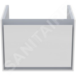 Ideal Standard Connect Air - Petite armoire sous lavabo Cube 600 mm, 530x409x400 mm, blanc brillant/gris clair mat E0846KN