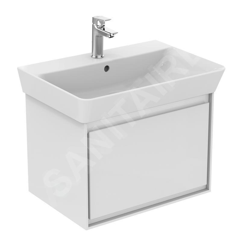 Ideal Standard Connect Air - Petite armoire sous lavabo Cube 600 mm, 530x409x400 mm, blanc brillant/blanc mat E0846B2